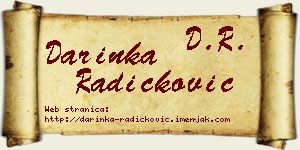 Darinka Radičković vizit kartica